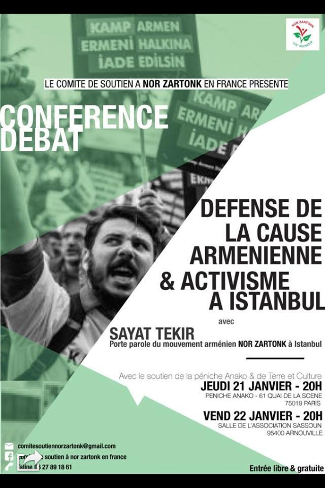 Conférence NOR ZARTONK à PARIS