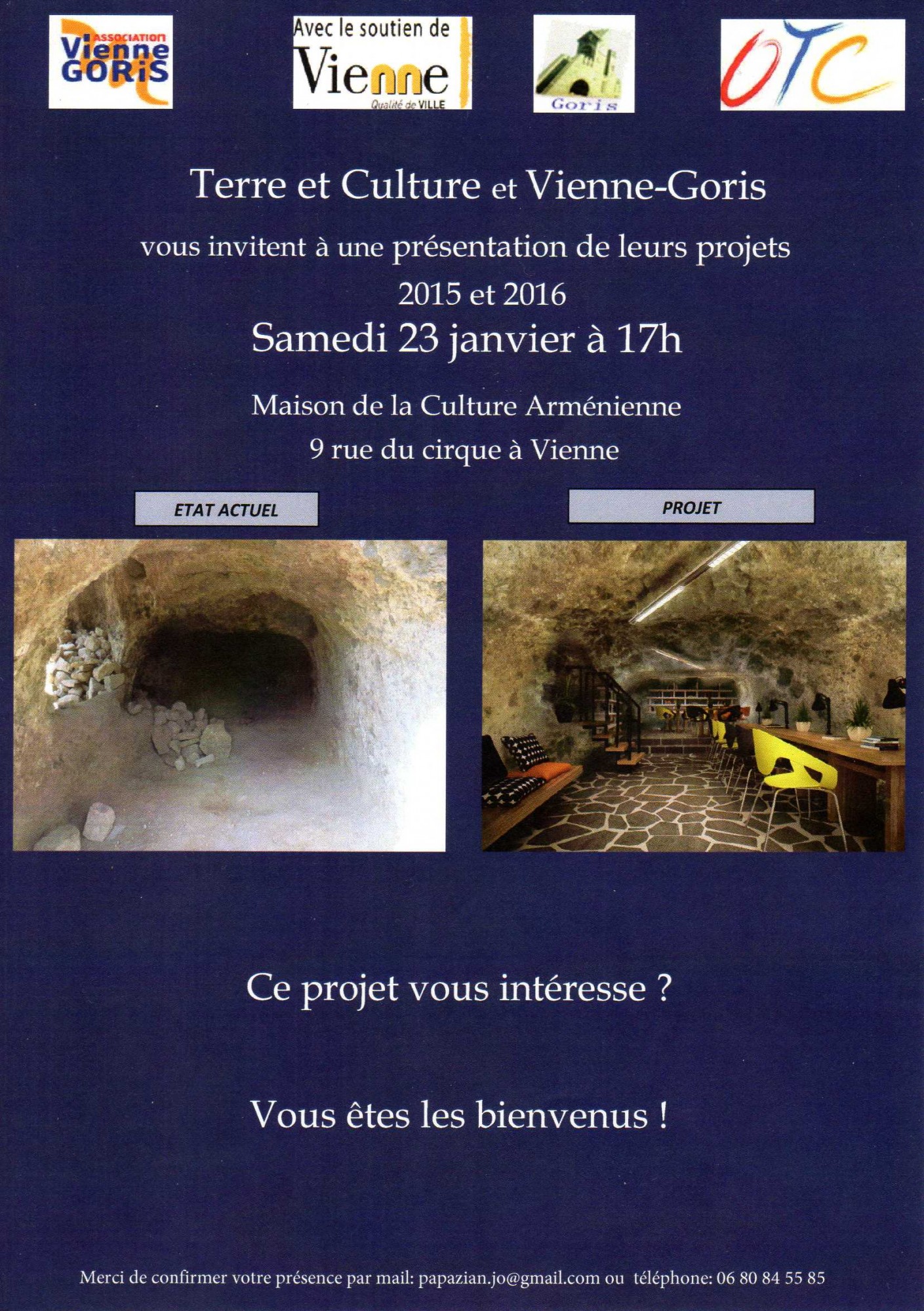 Organisation Terre et Culture et Association Vienne-Goris : Présentation des projets 2015-2016
