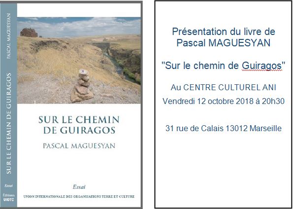 livre de Pascal MAGUESYAN « Sur le chemin de Guiragos »