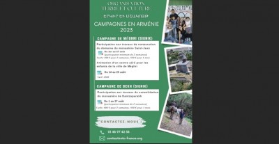 Annonce des campagne d'OTC été 2023 en Arménie