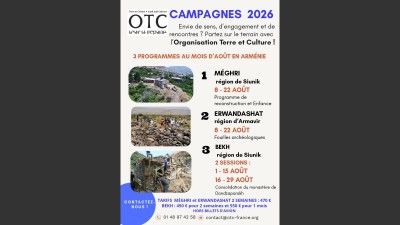 Annonce des campagnes de travail volontaire en Arménie, été 2026