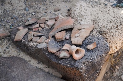 Erwantachad; fragments de céramiques