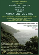 Soirée artistique au profit de Kessab et des arméniens de Syrie
