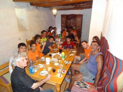 Repas du groupe avec Kéram Kévonian