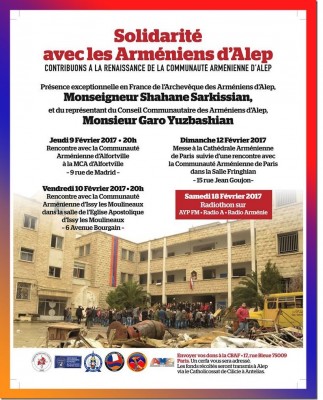 SOLIDARITÉ AVEC LES ARMÉNIENS D'ALEP
