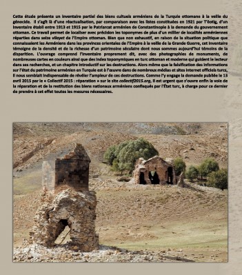 Localités et biens cultuels arméniens dans la Turquie ottomane, un patrimoine en destruction
